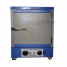 Oven thermostatically controlled, chamber size: 12” x 12” x 12”  Alum